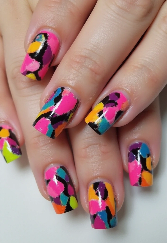 12 Gorgeous Gel Nail Ideas That Will Last for Weeks (You’ll Love #5!) - 3. Bold Geometric Shapes