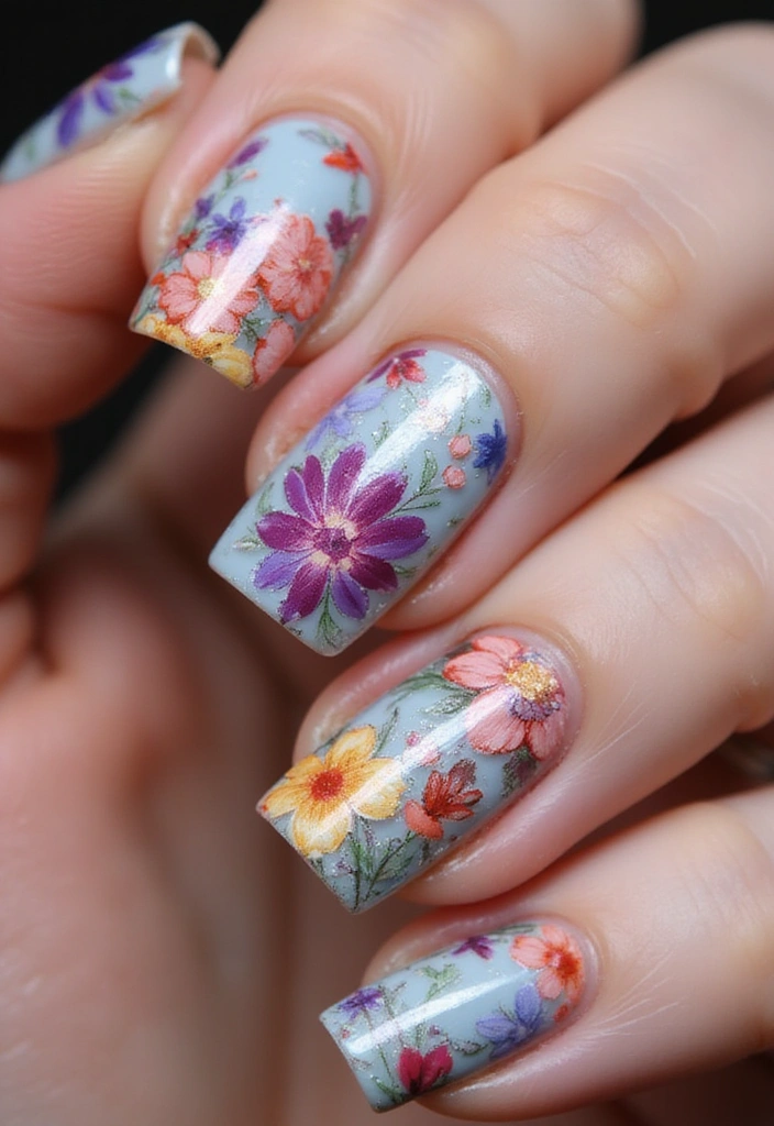 12 Gorgeous Gel Nail Ideas That Will Last for Weeks (You’ll Love #5!) - 4. Floral Fantasy