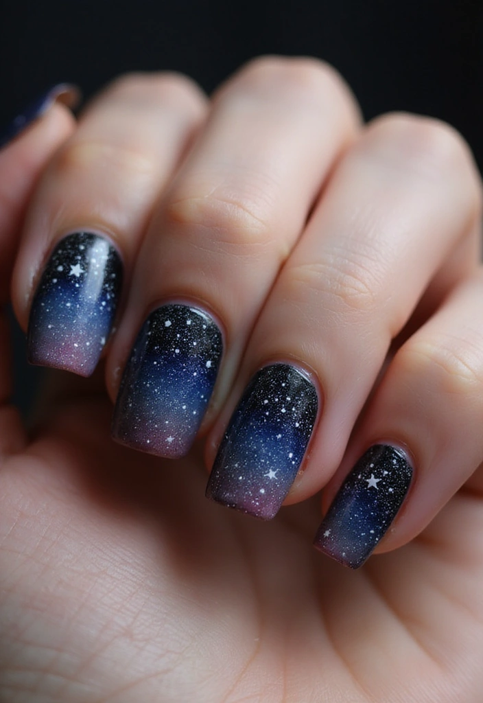 12 Gorgeous Gel Nail Ideas That Will Last for Weeks (You’ll Love #5!) - 6. Starry Night