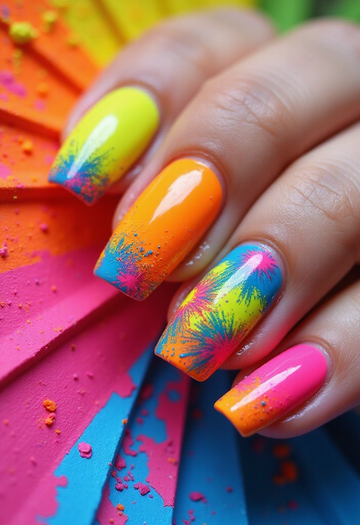 12 Gorgeous Gel Nail Ideas That Will Last for Weeks (You’ll Love #5!) - 8. Neon Brights