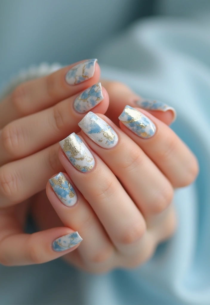 15 DIY Nail Decorations That Will Make You the Envy of All Your Friends! - 1. Marble Effect Nails