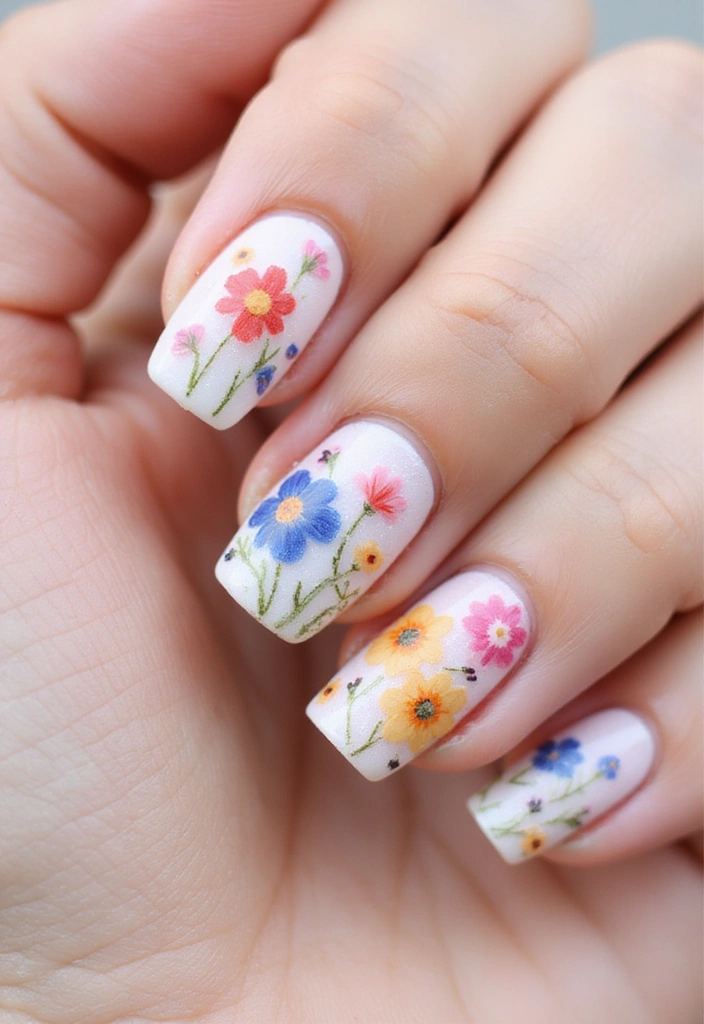 15 DIY Nail Decorations That Will Make You the Envy of All Your Friends! - 3. Floral Nail Art