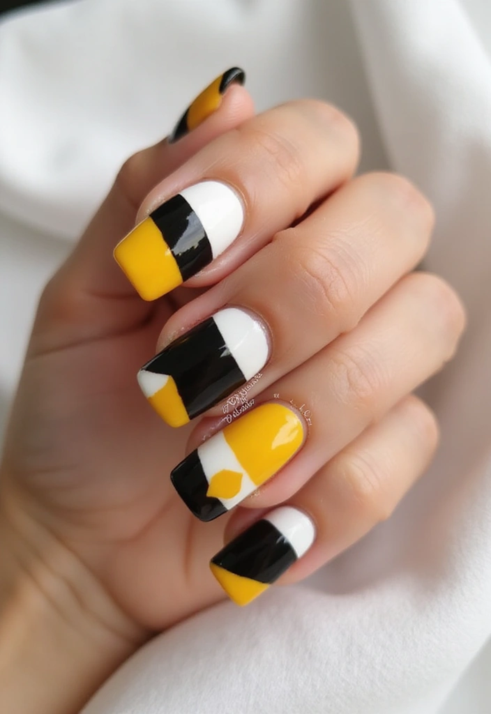 15 DIY Nail Decorations That Will Make You the Envy of All Your Friends! - 4. Geometric Nail Design