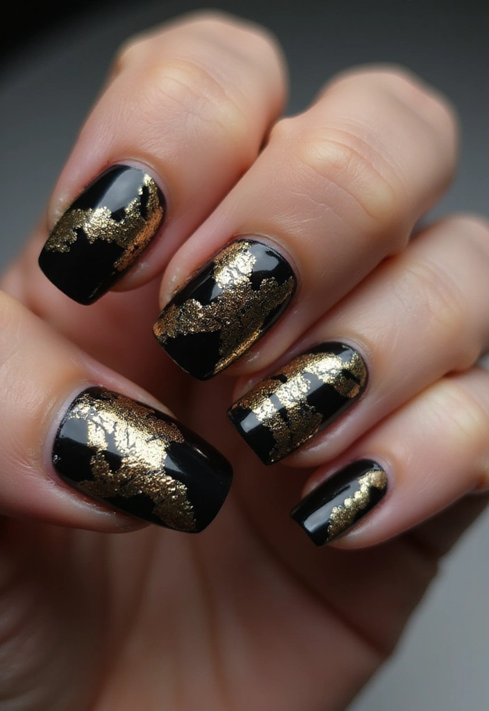 15 DIY Nail Decorations That Will Make You the Envy of All Your Friends! - 5. Metallic Foil Accents