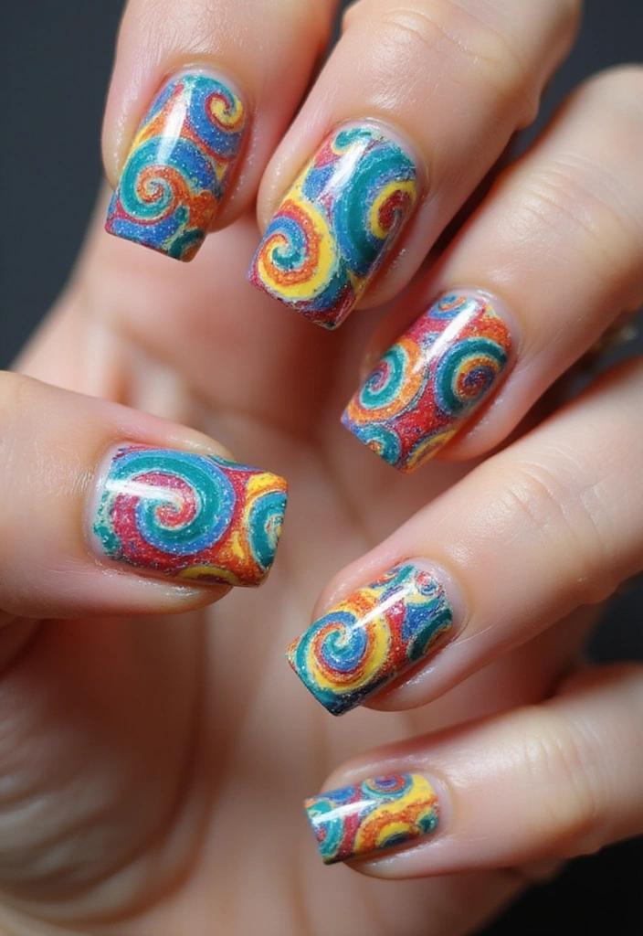 20 Stunning Nail Art Designs You Can DIY at Home (Wait Until You See #14!) - 11. Artistic Swirls