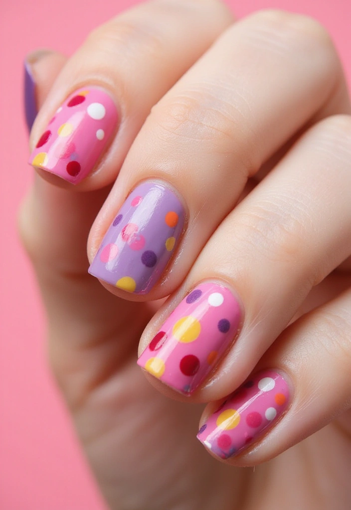 20 Stunning Nail Art Designs You Can DIY at Home (Wait Until You See #14!) - 13. Retro Dots