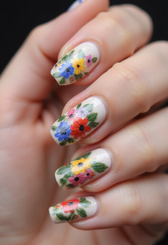 20 Stunning Nail Art Designs You Can DIY at Home (Wait Until You See #14!) - 2. Floral Delight