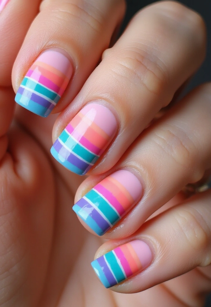 20 Stunning Nail Art Designs You Can DIY at Home (Wait Until You See #14!) - 5. Striped Chic