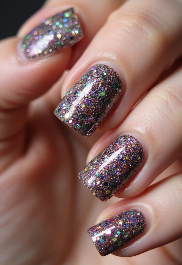 20 Stunning Nail Art Designs You Can DIY at Home (Wait Until You See #14!) - 7. Glitter Glam