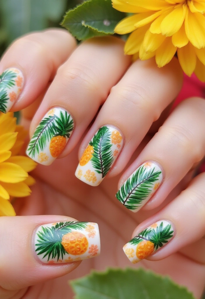 21 Trendy Summer Nails You Need to Try Before Fall Hits! - 1. Tropical Vibes
