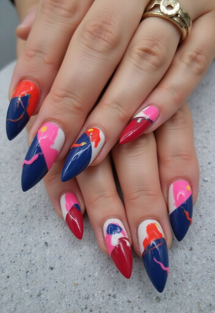 21 Trendy Summer Nails You Need to Try Before Fall Hits! - 5. Artistic Abstracts