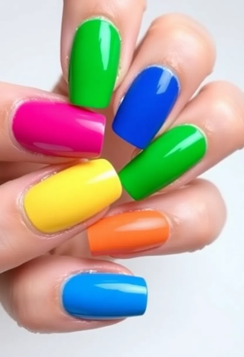 25 Colorful Nail Polish Ideas That Will Transform Your Manicure Game (Wait Until You See #10!) - 11. Color Block Madness