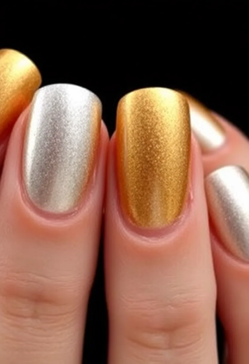 25 Colorful Nail Polish Ideas That Will Transform Your Manicure Game (Wait Until You See #10!) - 13. Metallic Magic