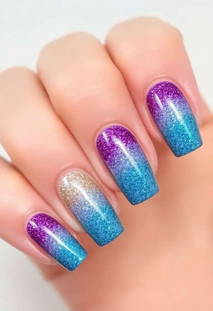 25 Colorful Nail Polish Ideas That Will Transform Your Manicure Game (Wait Until You See #10!) - 20. Glitter Gradient