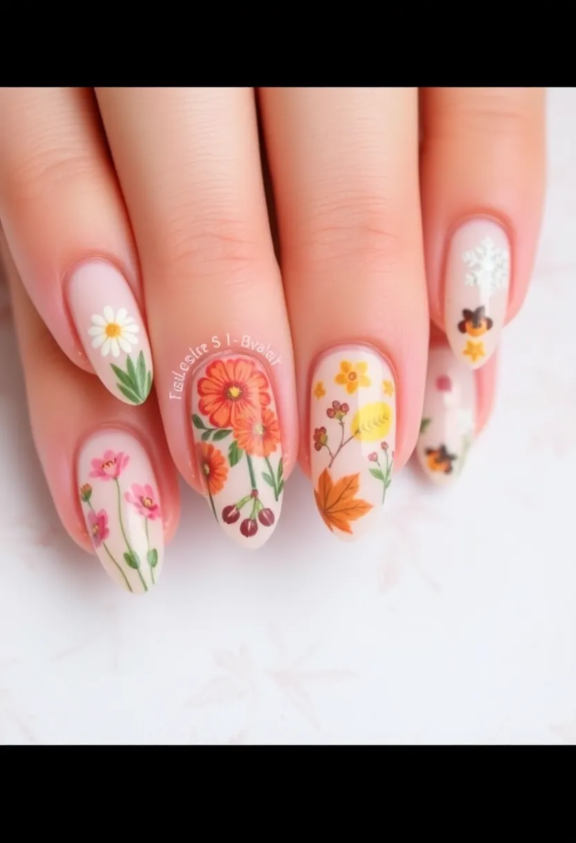 25 Colorful Nail Polish Ideas That Will Transform Your Manicure Game (Wait Until You See #10!) - 21. Seasonal Flair