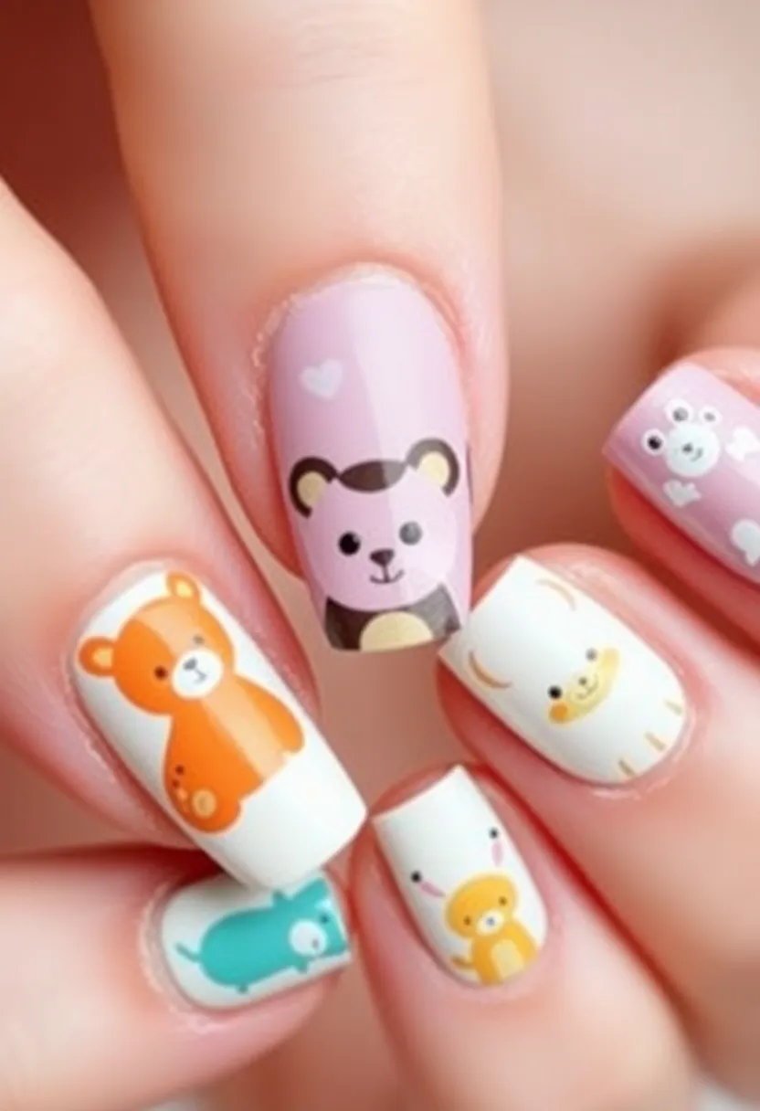 25 Colorful Nail Polish Ideas That Will Transform Your Manicure Game (Wait Until You See #10!) - 23. Cute Critters