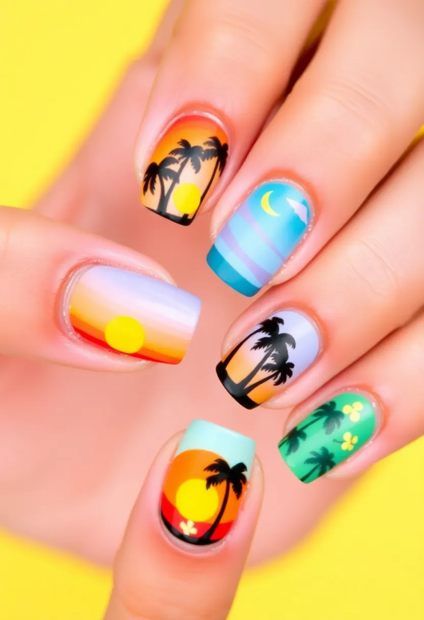 25 Colorful Nail Polish Ideas That Will Transform Your Manicure Game (Wait Until You See #10!) - 8. Tropical Vibes