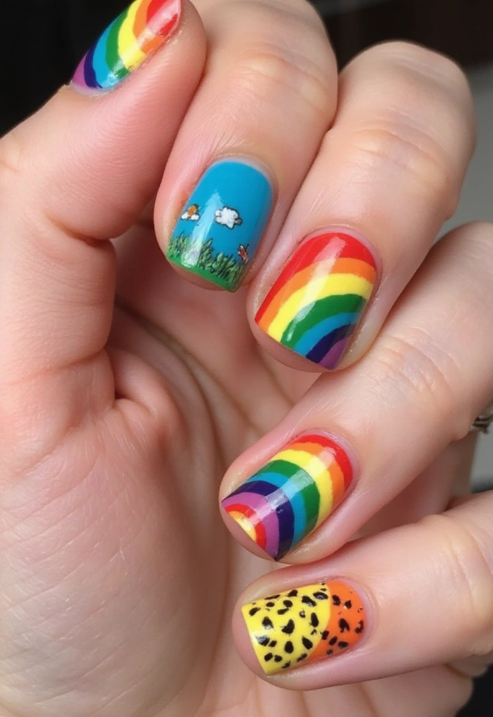 25 Nail Salon Inspirations That Will Make You Want to Book Your Next Appointment ASAP! - 12. Retro Patterns