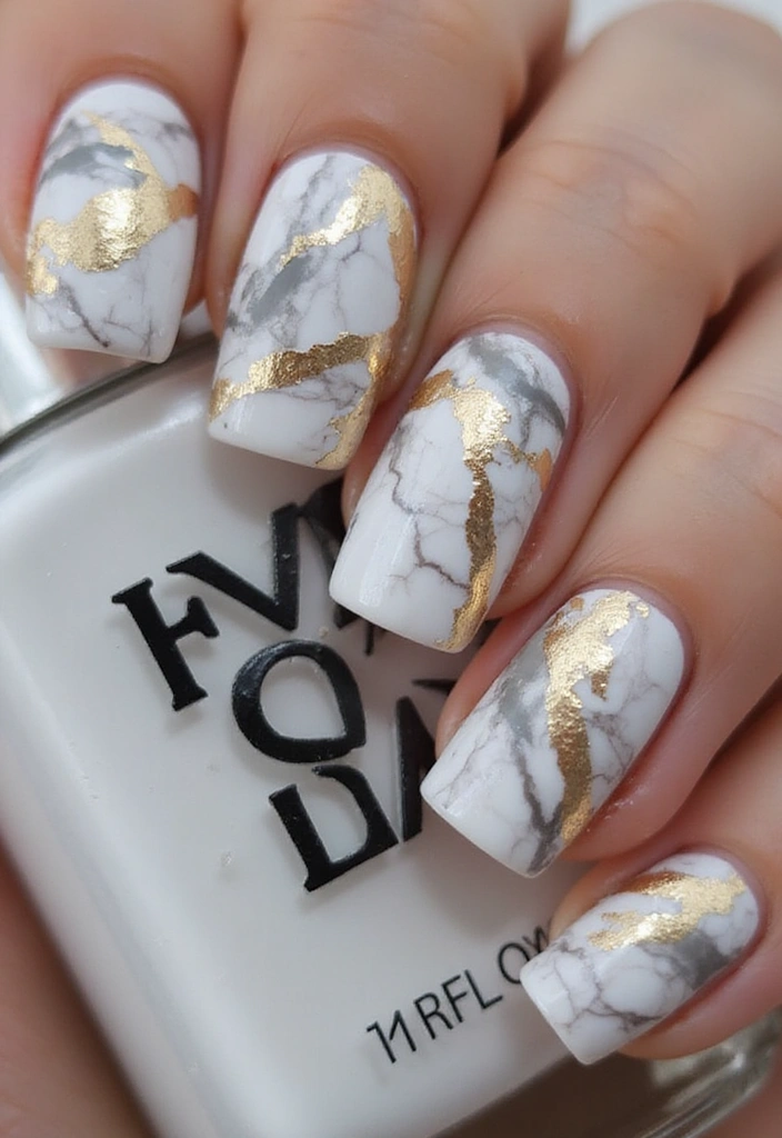 25 Nail Salon Inspirations That Will Make You Want to Book Your Next Appointment ASAP! - 2. Marble Effect Madness