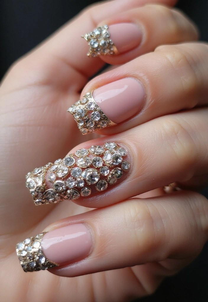 25 Nail Salon Inspirations That Will Make You Want to Book Your Next Appointment ASAP! - 20. Crystal and Gemstone Accents
