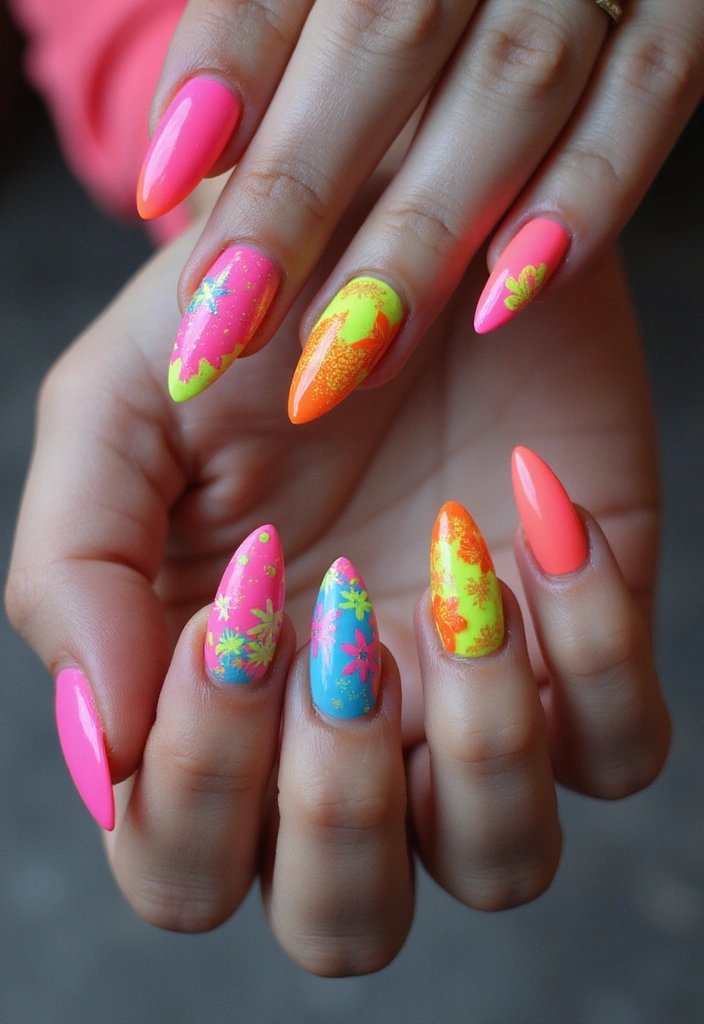 25 Nail Salon Inspirations That Will Make You Want to Book Your Next Appointment ASAP! - 6. Neon Dreams