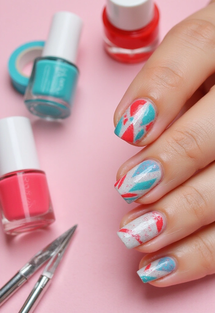 Step By Step Guide: How to Create Stunning DIY Nail Art at Home - 4. Geometric Patterns